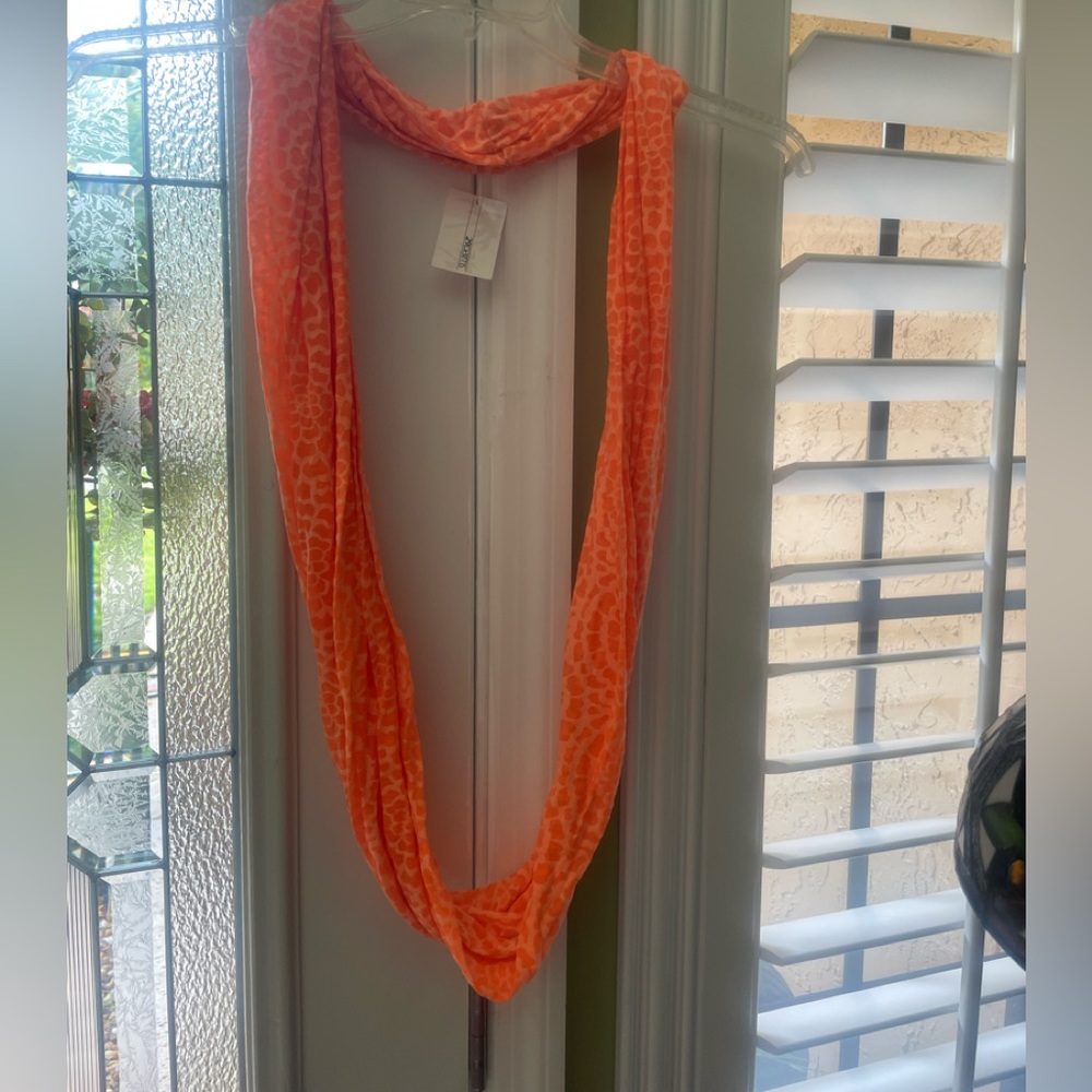 NWT 23 Palms Gorgeous Orange Tone on Tone Infinity Scarf